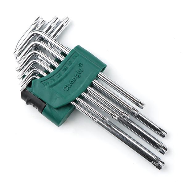 9PCS Mirror Finish Star Type Hex Key Set 402013